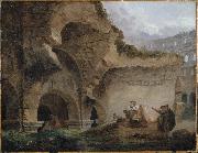 ROBERT, Hubert Washerwomen in the Ruins of the Colosseum USA oil painting artist